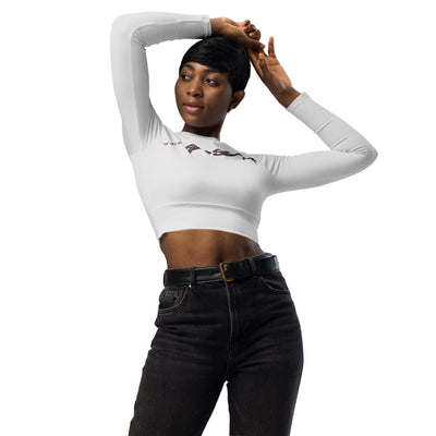 Goat Shed Long-Sleeve Crop Top (Gray)